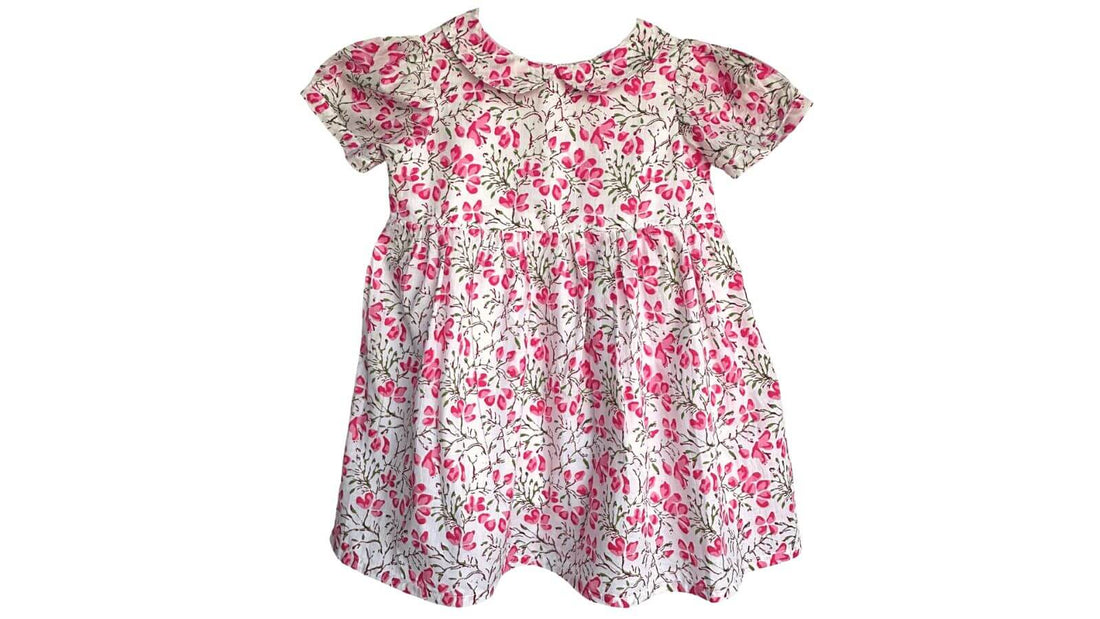 Pink Cherry Blossom Dress for Little Girls - Perfect for Comfort, Versatility, and Timeless Beauty, by Emily Lacey