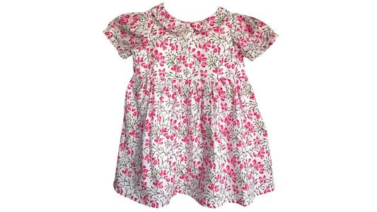 Pink Cherry Blossom Dress for Little Girls - Perfect for Comfort, Versatility, and Timeless Beauty, by Emily Lacey