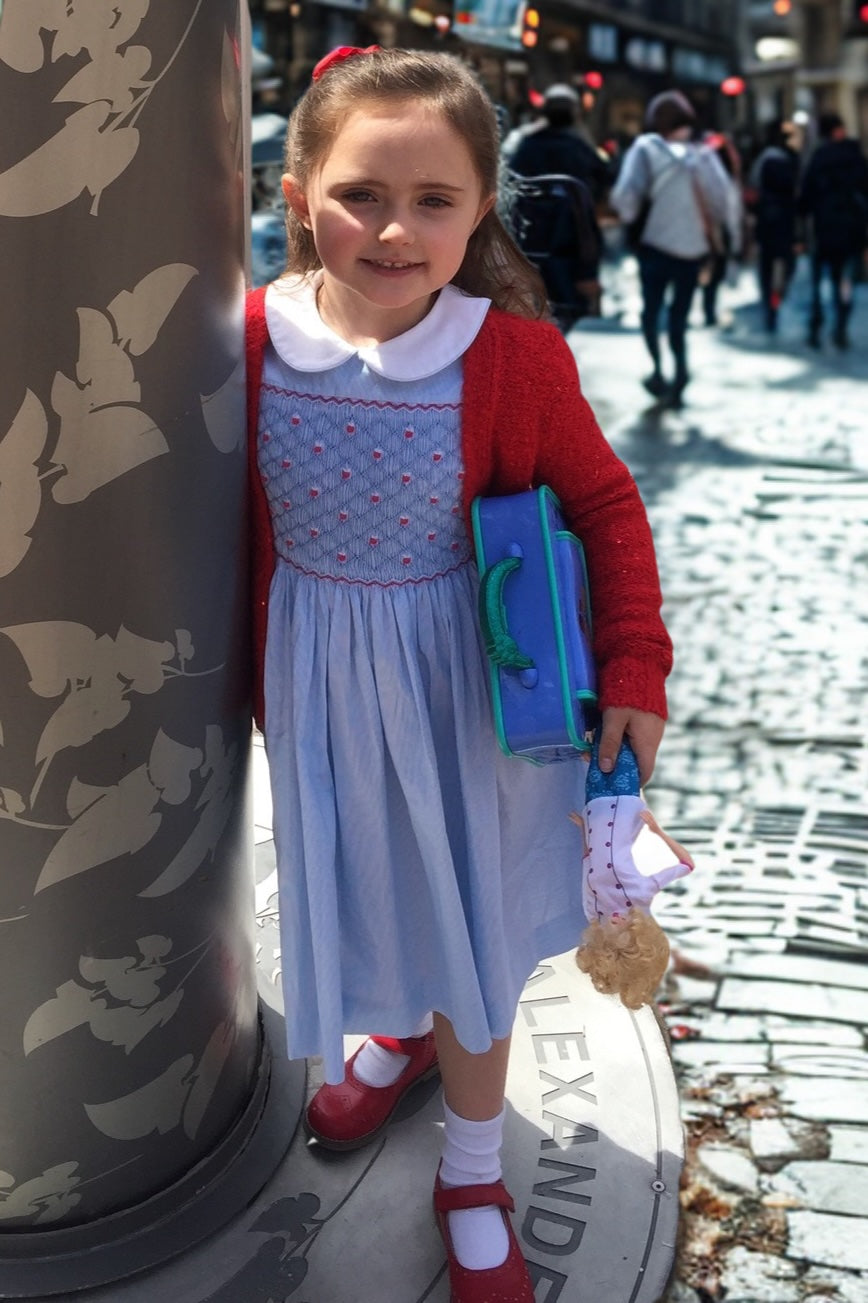 Red Cotton Cable Knit Cardigan