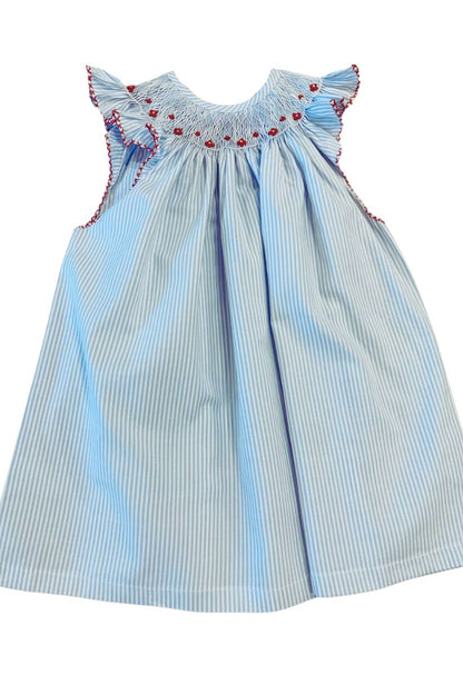 SAMPLE Smocked Blue Bishop Dress (12M)