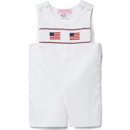 Smocked American Flag John John-Emily Lacey