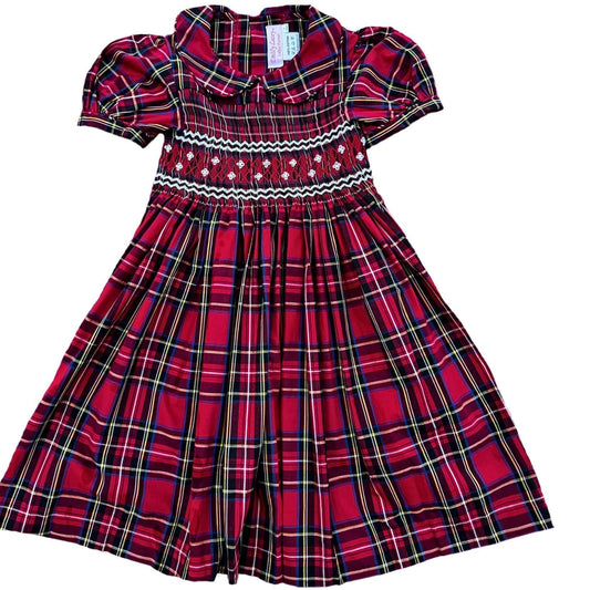 Smocked Holiday Plaid Dress