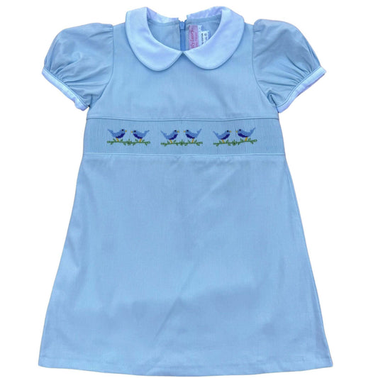 Smocked Sky Lovebird Dress