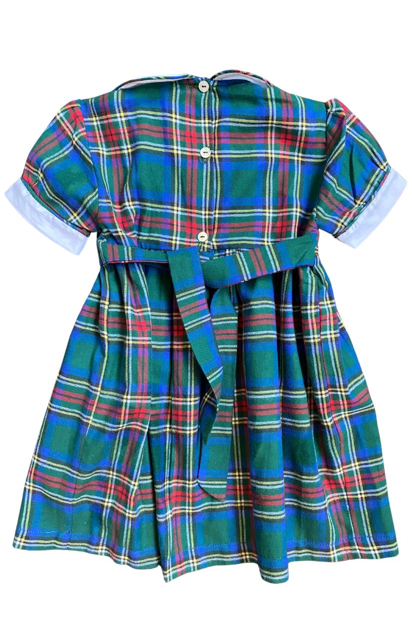 SAMPLE Smocked Flannel Plaid Dress (12M-8)