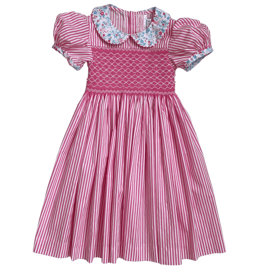 Smocked Pink Lattice Dress