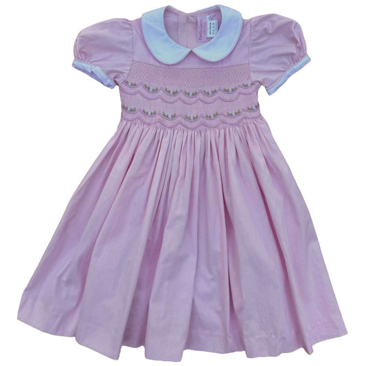 Smocked Pink Garland Dress