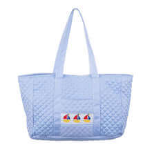 Smocked Sailboat Cotton Tote Bag - Ultra-Soft Quilted Design for Baby Showers and Newborn Gifts