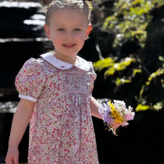 Smocked Floral Bouquet Dress