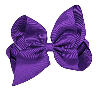 Grape Grosgrain Hair Bow