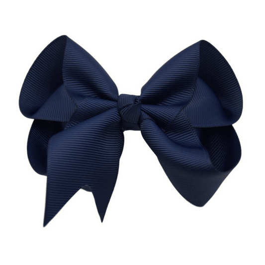 Navy Blue Grosgrain Hair Bow